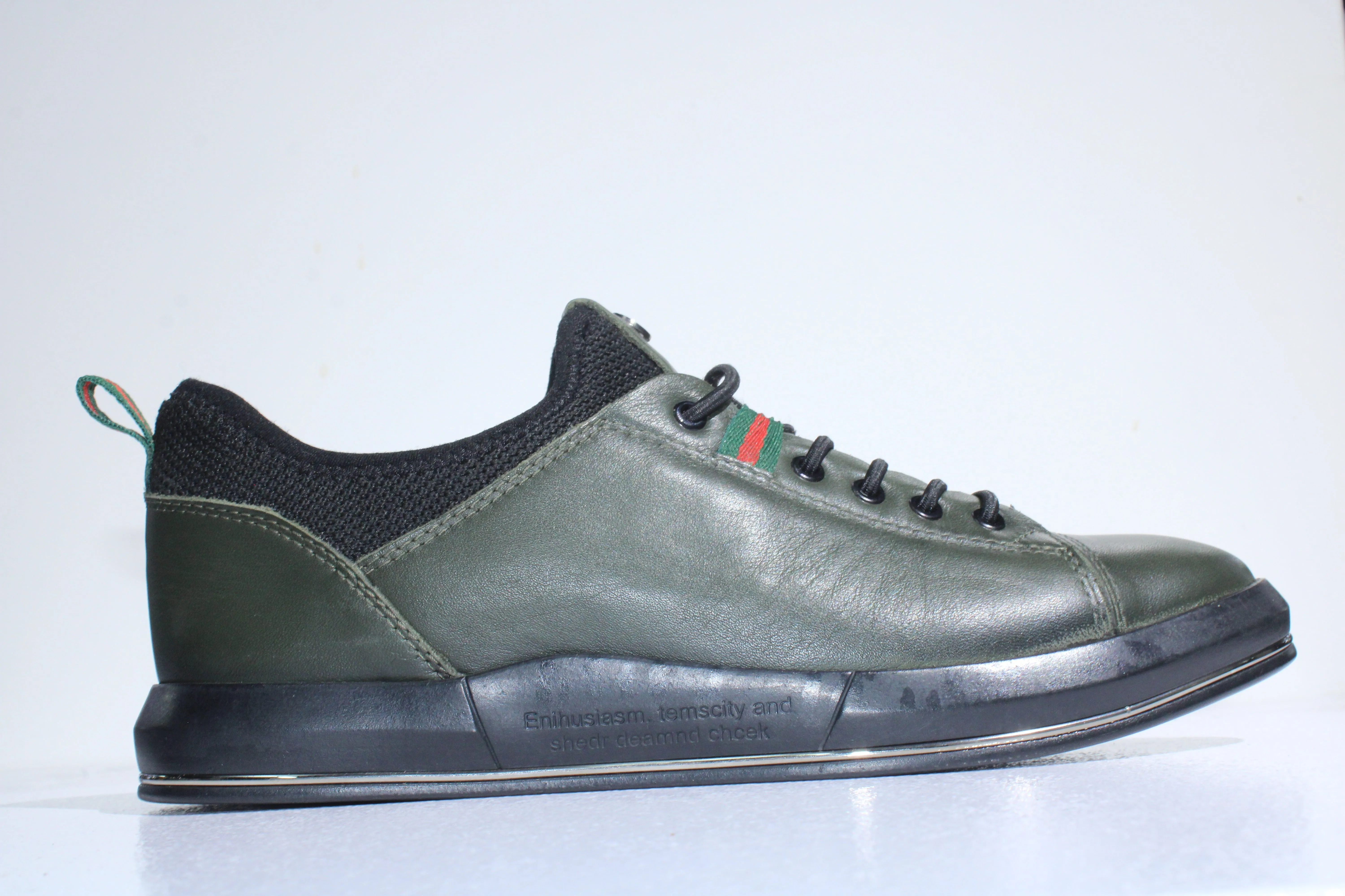 The Marcomen Casual Leather Shoes Green