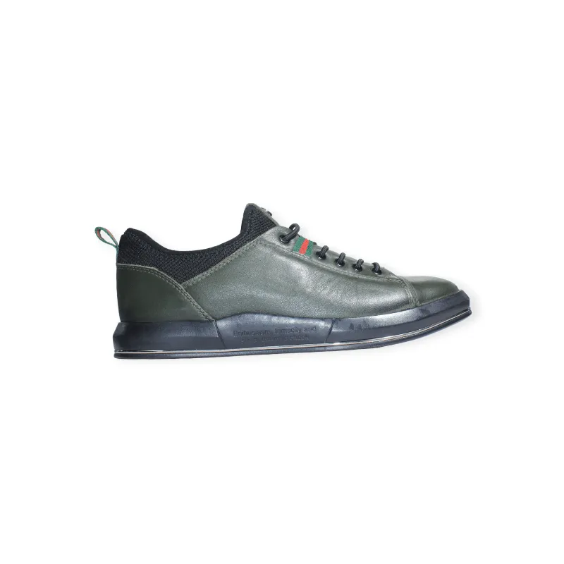 The Marcomen Casual Leather Shoes Green