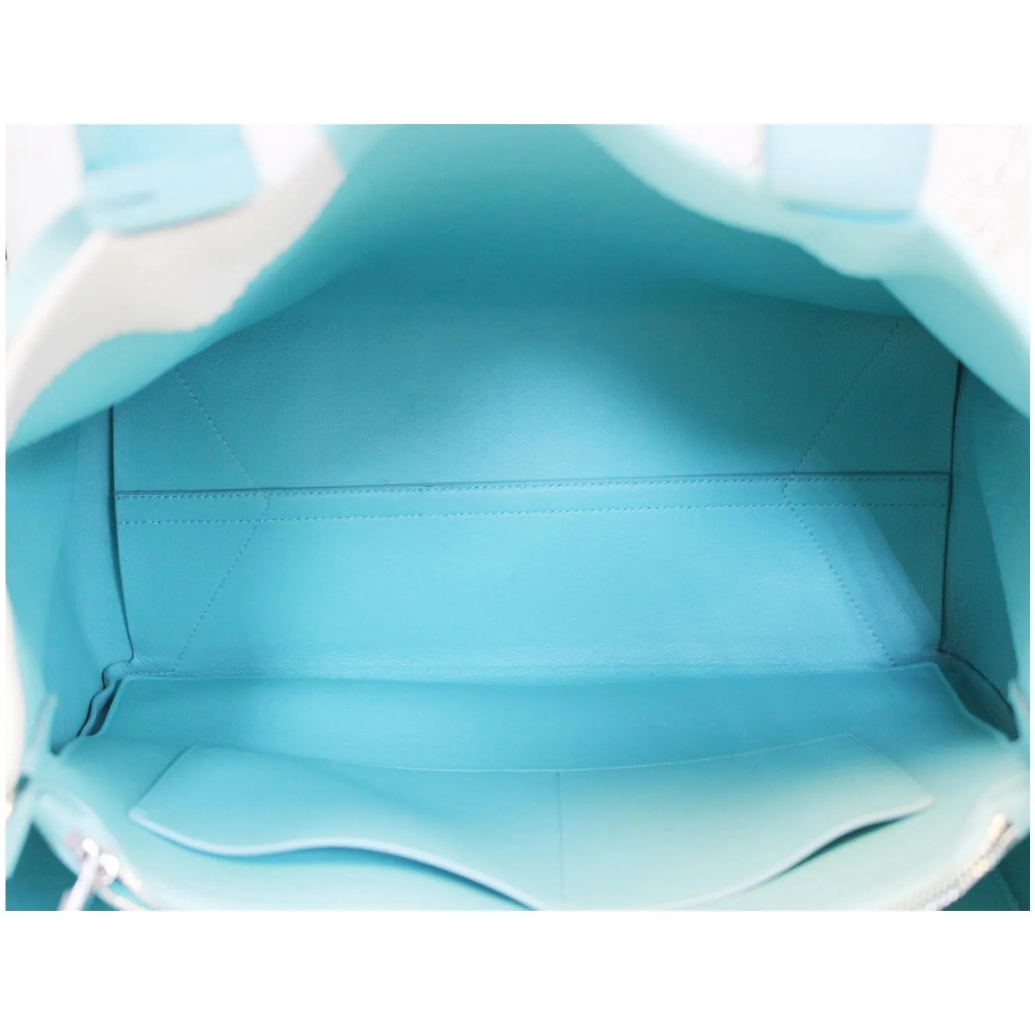 Tiffany & Co Color Block Shoulder Bag Off-white/Blue