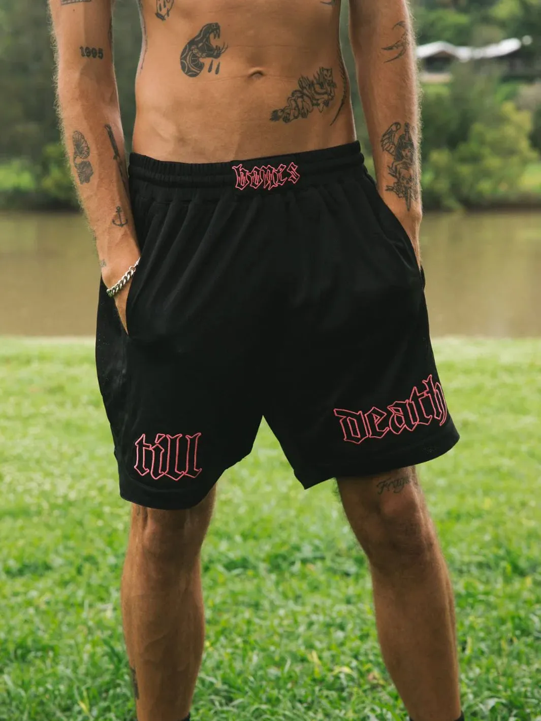 TILL DEATH BALLER SHORTS - BLACK