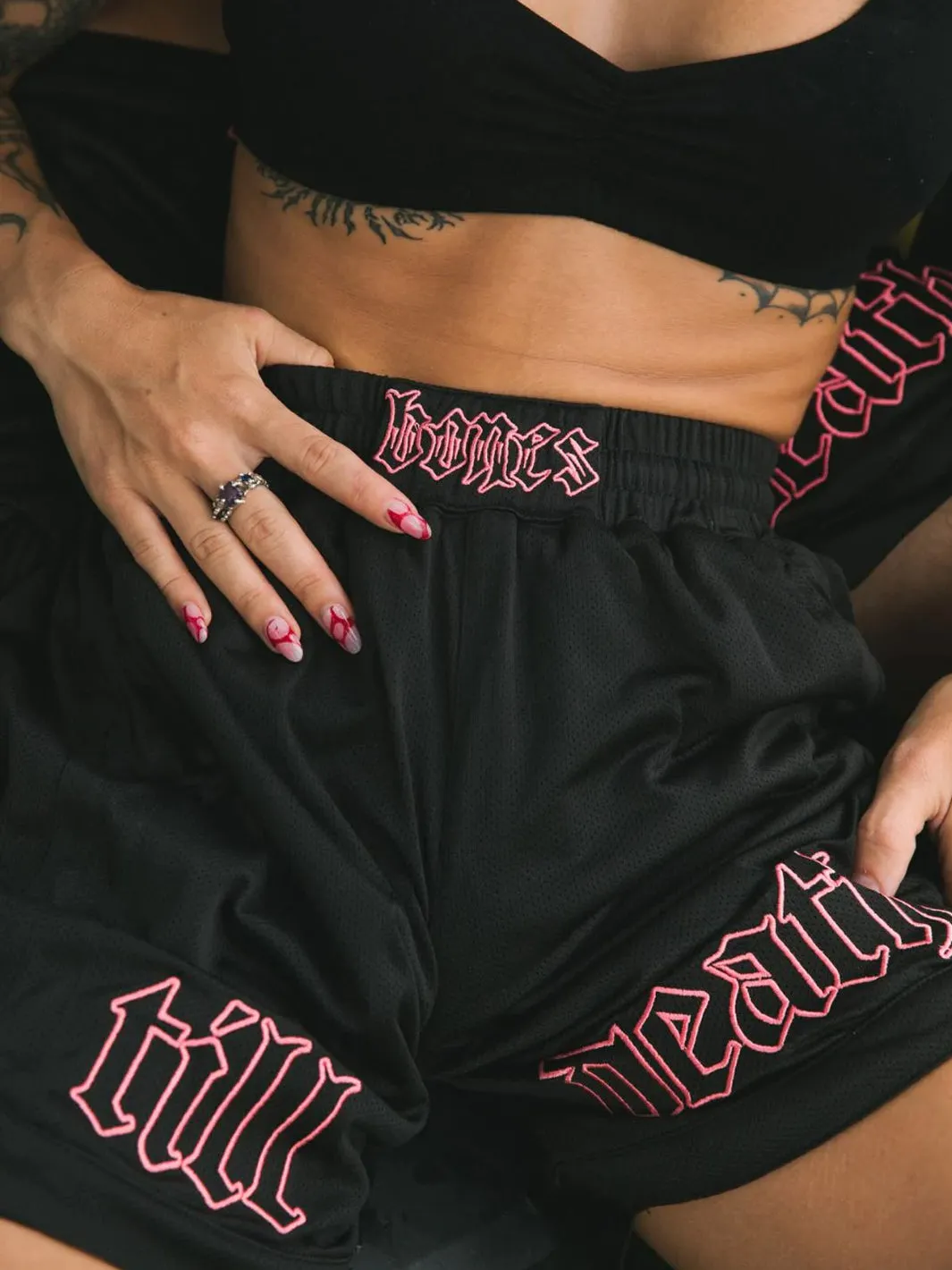 TILL DEATH BALLER SHORTS - BLACK