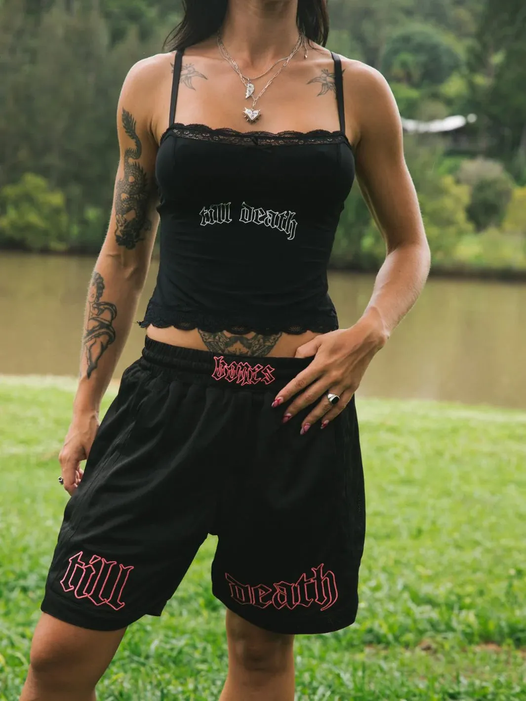 TILL DEATH BALLER SHORTS - BLACK