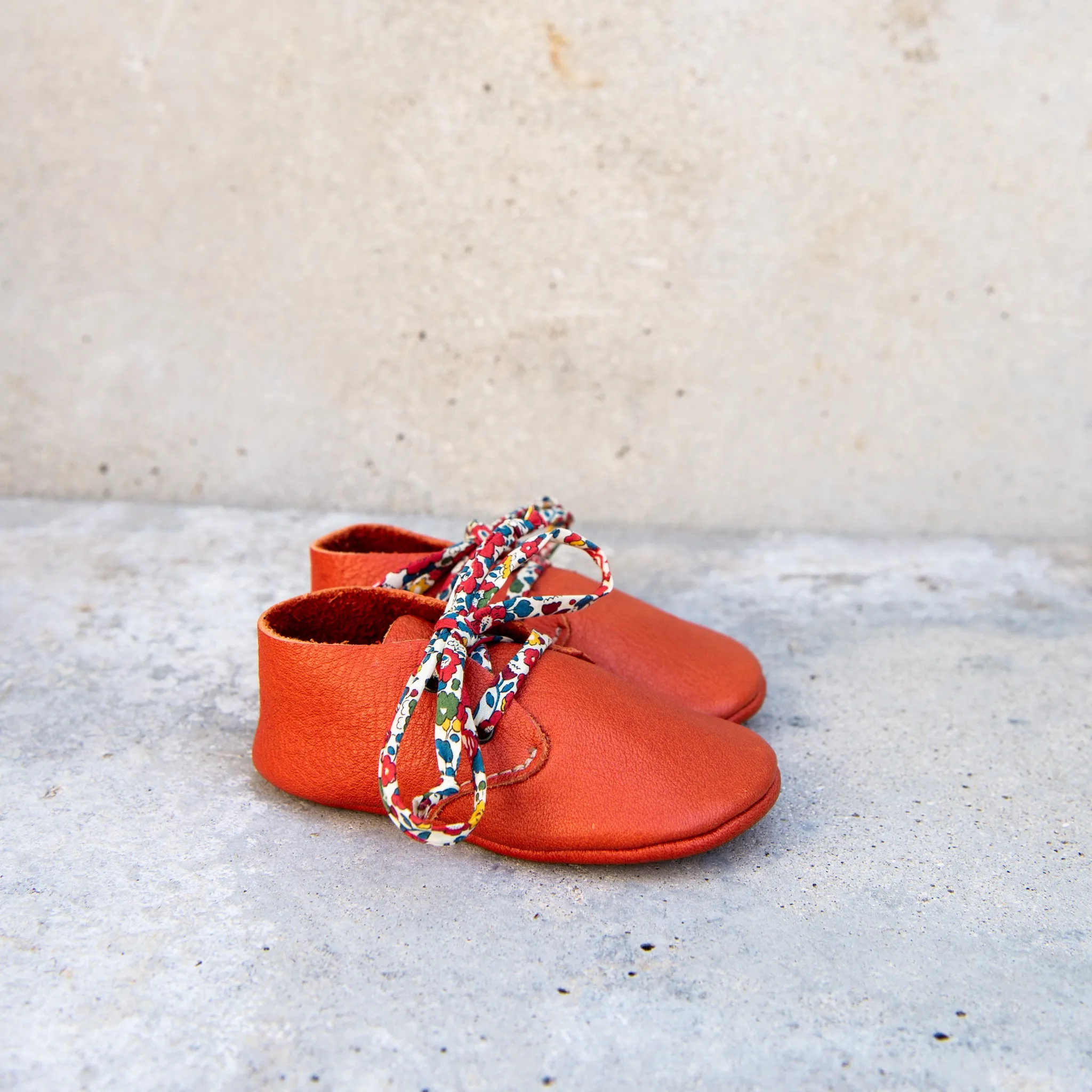TOMATO TRAVELLERS WITH LIBERTY PRINT LACES