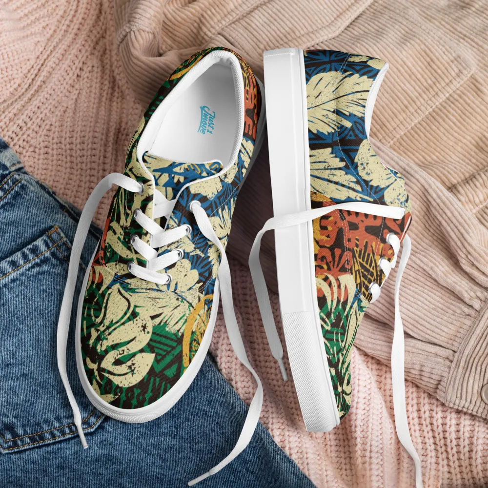 Totem Paradise Stamp Canvas Shoes