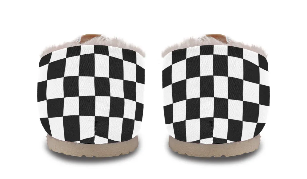 Traditional Checkered Bats Winter Casual Shoes