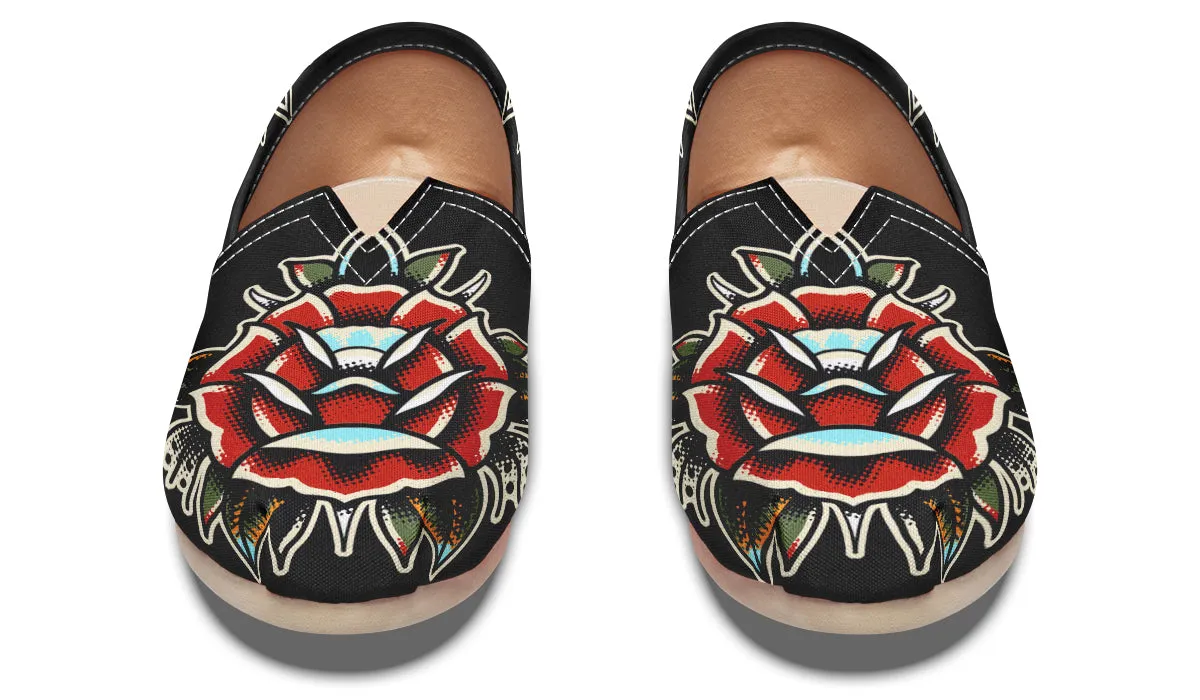 Traditional Rose Casual Shoes