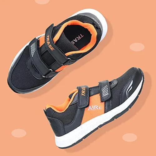 TRASE Boys Black Orange Running Shoes - 11 UK (Kids)