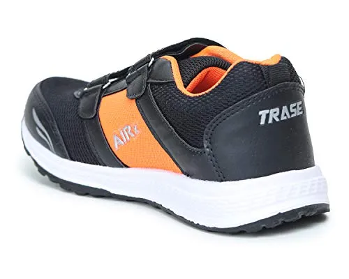 TRASE Boys Black Orange Running Shoes - 11 UK (Kids)