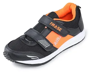 TRASE Boys Black Orange Running Shoes - 11 UK (Kids)