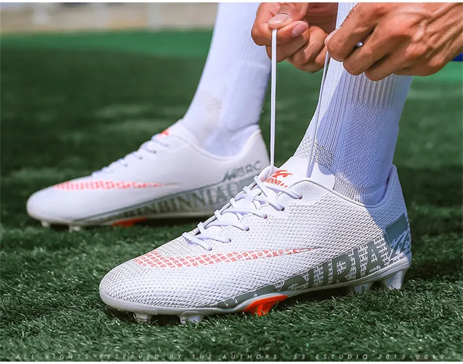 Ultralight Soccer Shoes Men Outdoor FG TF Boys Non-Slip Cleats