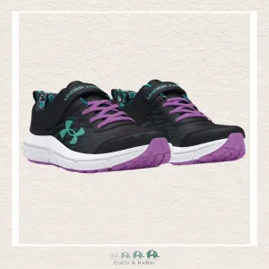 Under Armour GPS Assert 10 AC Girls Running Shoes - Black/Purple/Turquoise (N3-16)