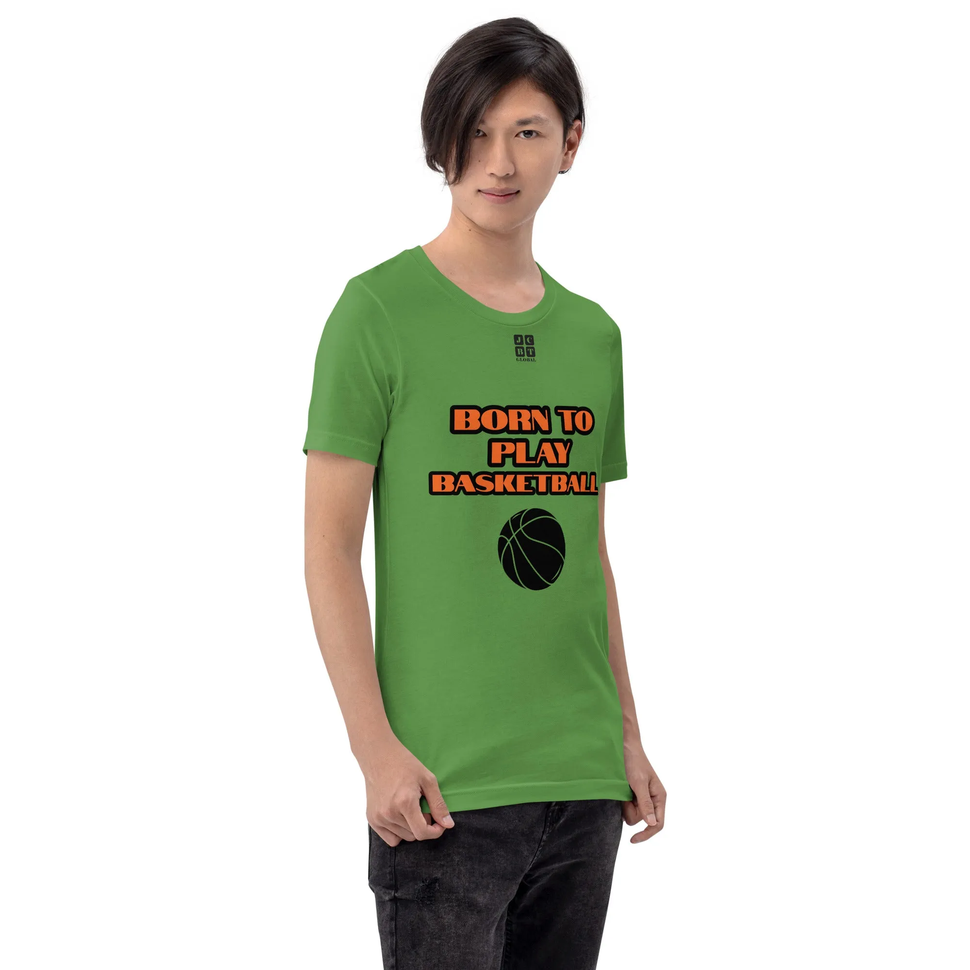 Unisex t-shirt "10101-0031 Born To Play Basketball (Black Logo)"