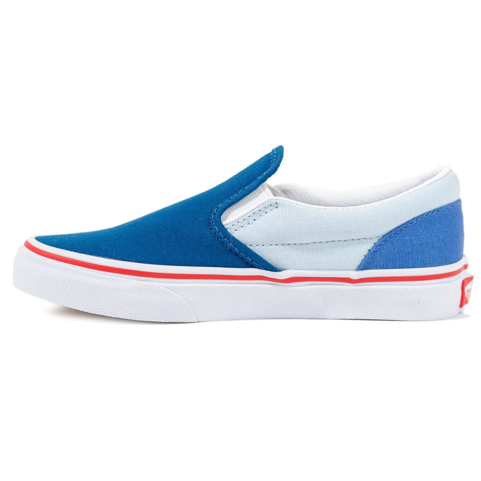Vans Kids Slip-On - (Color Block) Baja Blue/High Risk Red