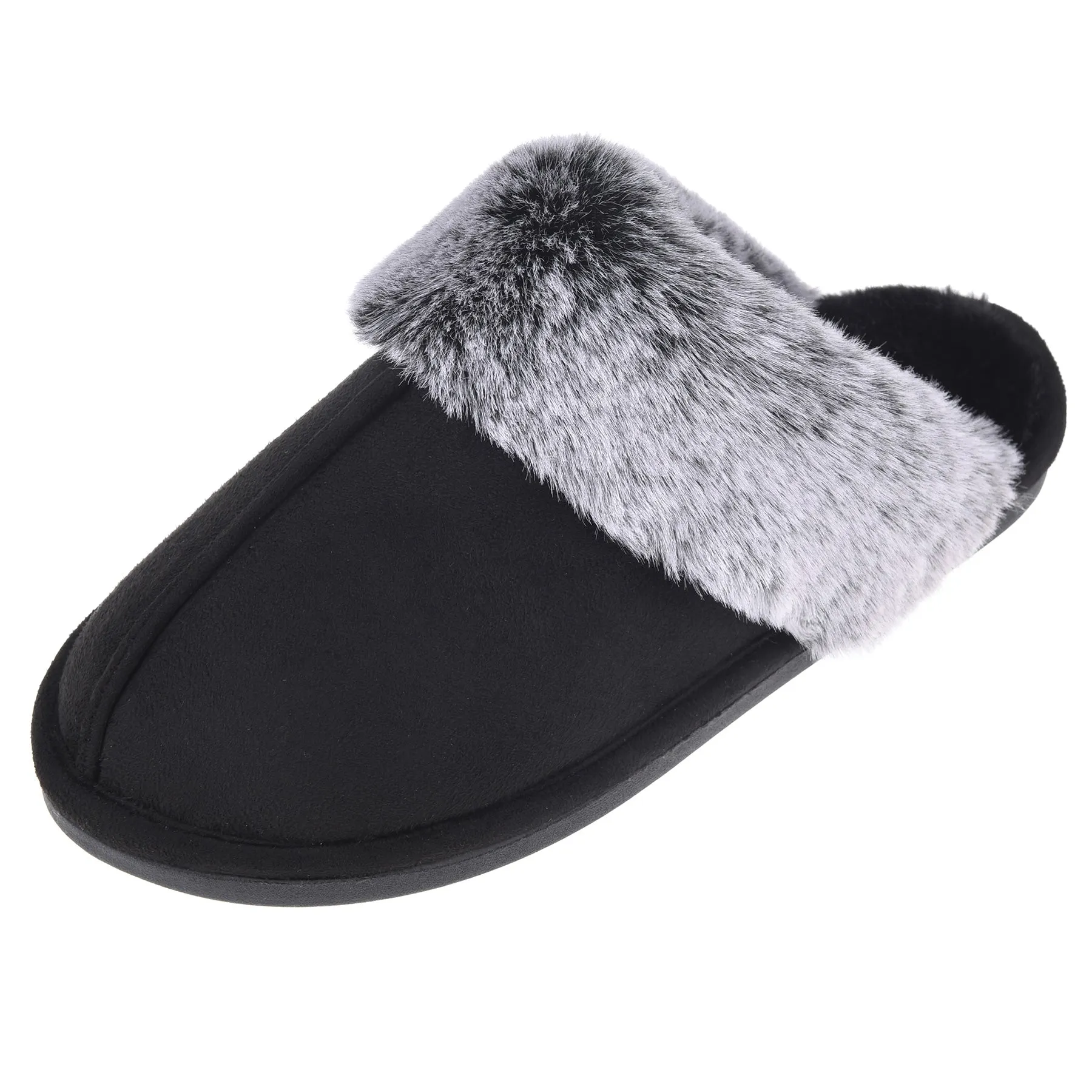VONMAY Women's Scuff Slippers Cozy Memory Foam Fuzzy Slip-On Comfort House Shoes Indoor Outdoor