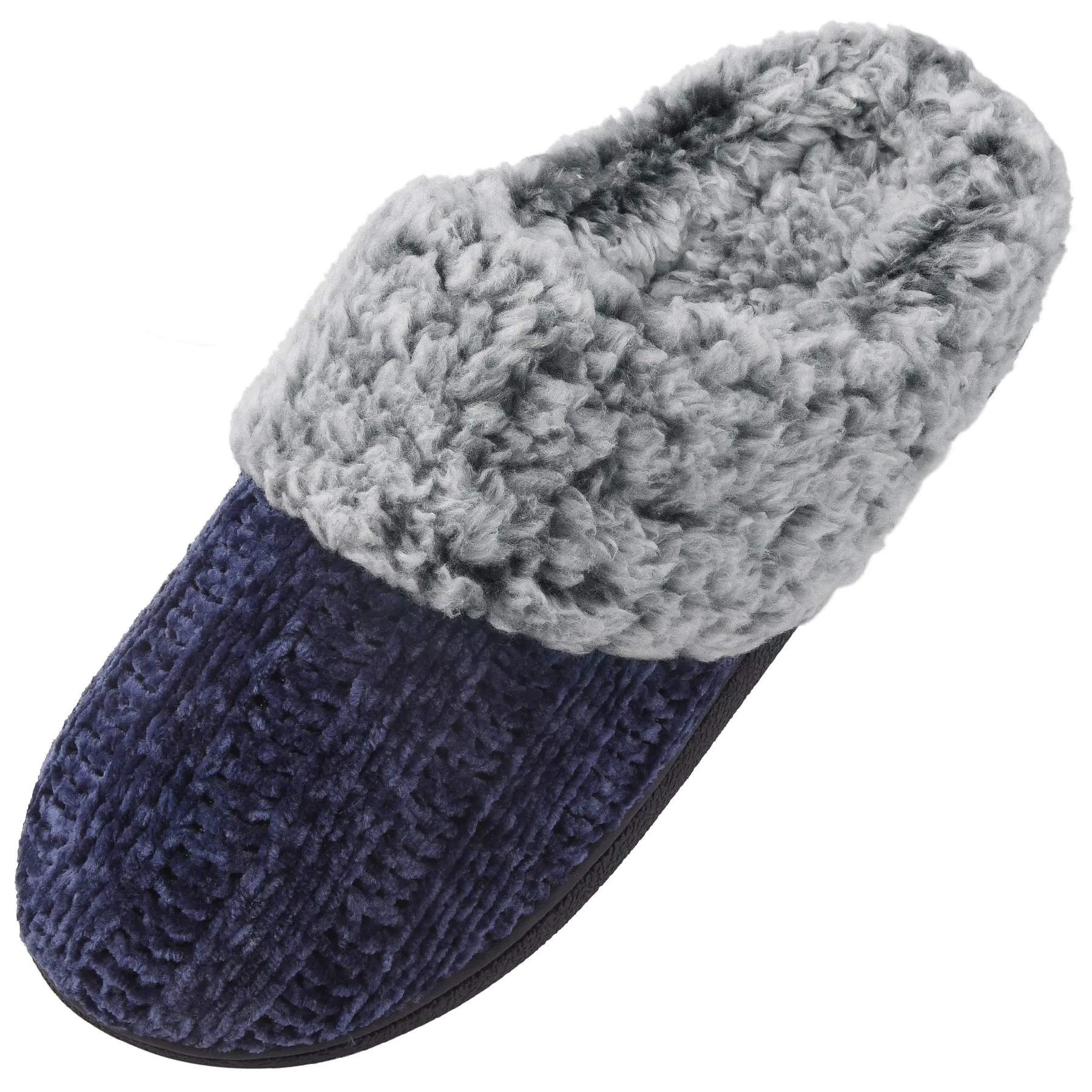 VONMAY Women's Slippers Chenille Knit Slip-on Soft House Shoes Memory Foam Indoor Outdoor