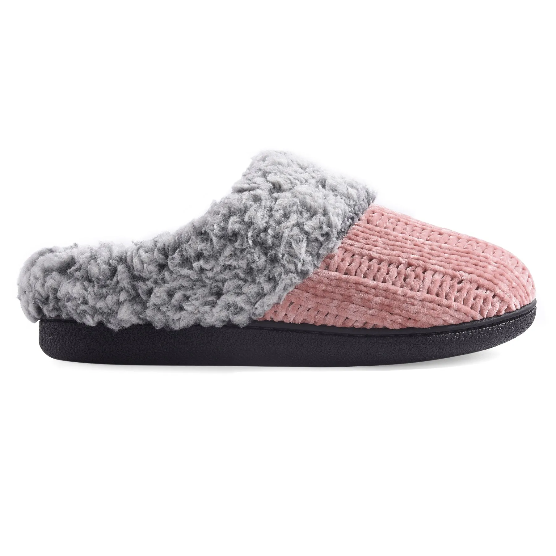 VONMAY Women's Slippers Chenille Knit Slip-on Soft House Shoes Memory Foam Indoor Outdoor