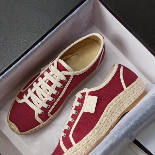 Women Straw Woven Bottom Shoes