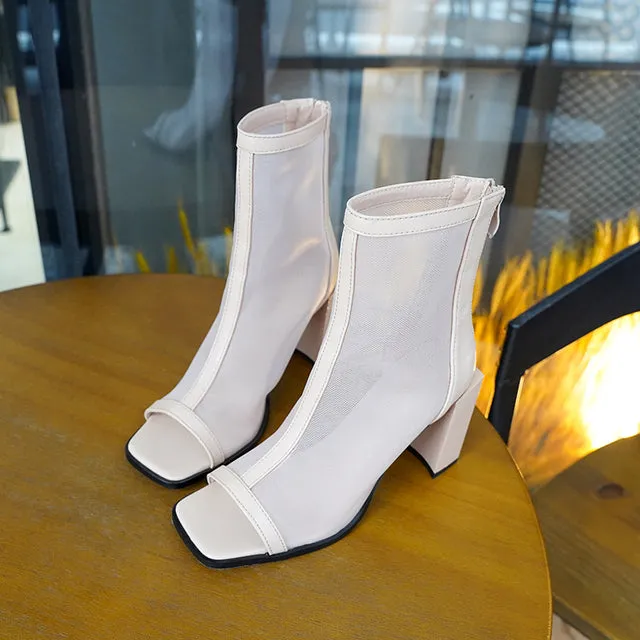 Women's Ankle Open Toe Sandal Boot..