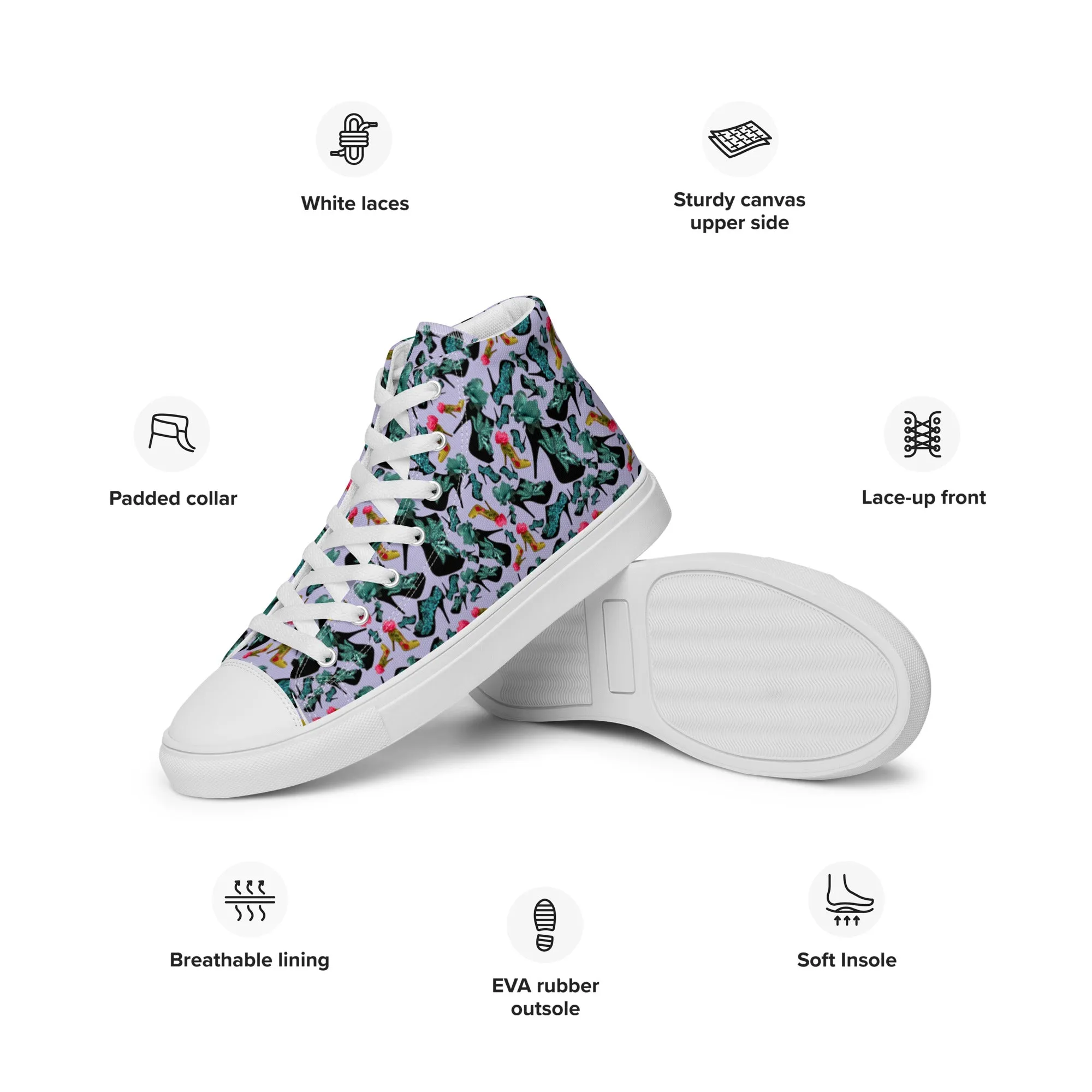 Women’s high top canvas shoes 'Blue shoes'