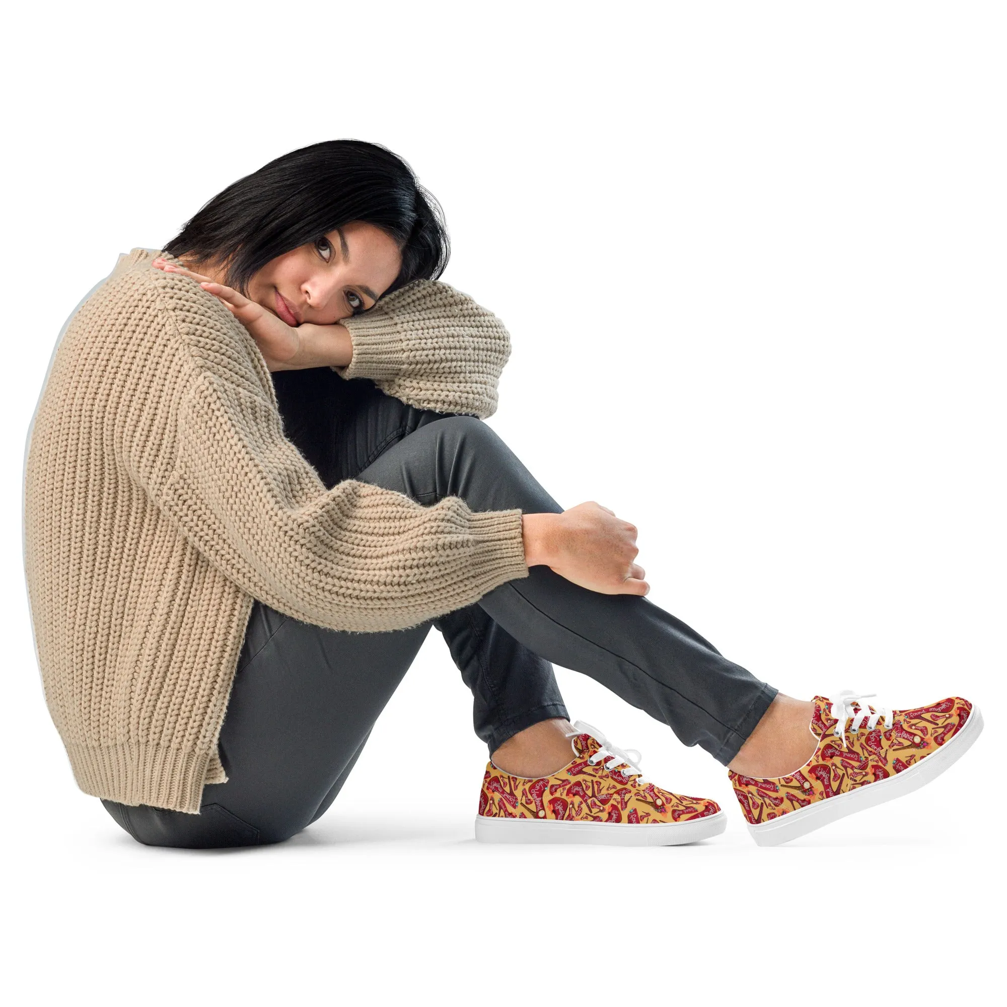 Women’s lace-up canvas shoes 'Down the rabbit hole'