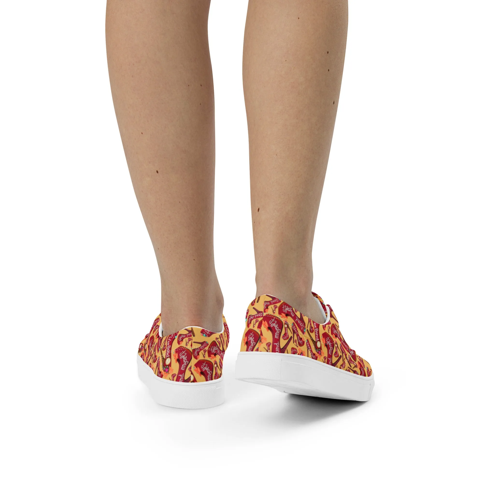 Women’s lace-up canvas shoes 'Down the rabbit hole'