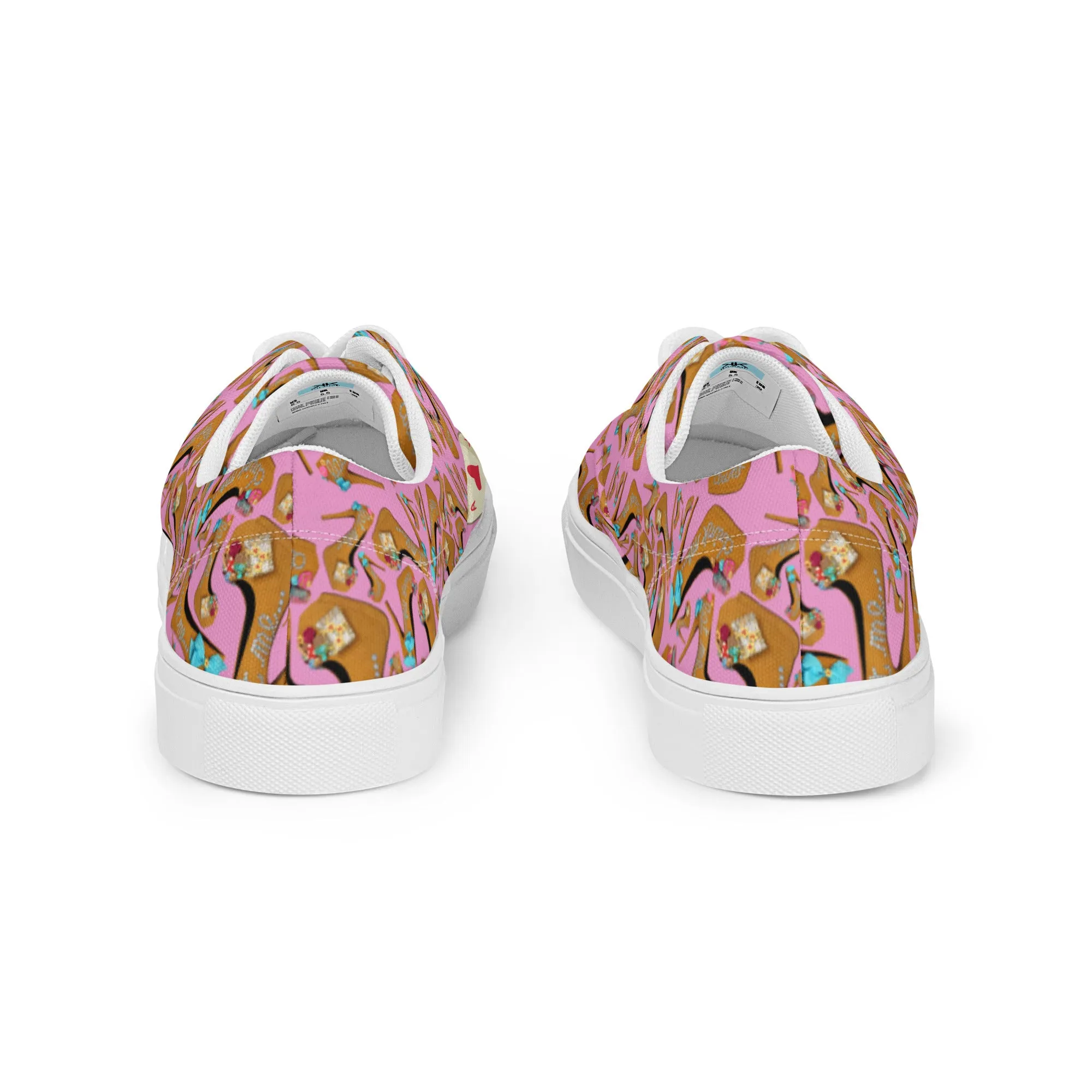 Women’s lace-up canvas shoes 'Eat me drink me'