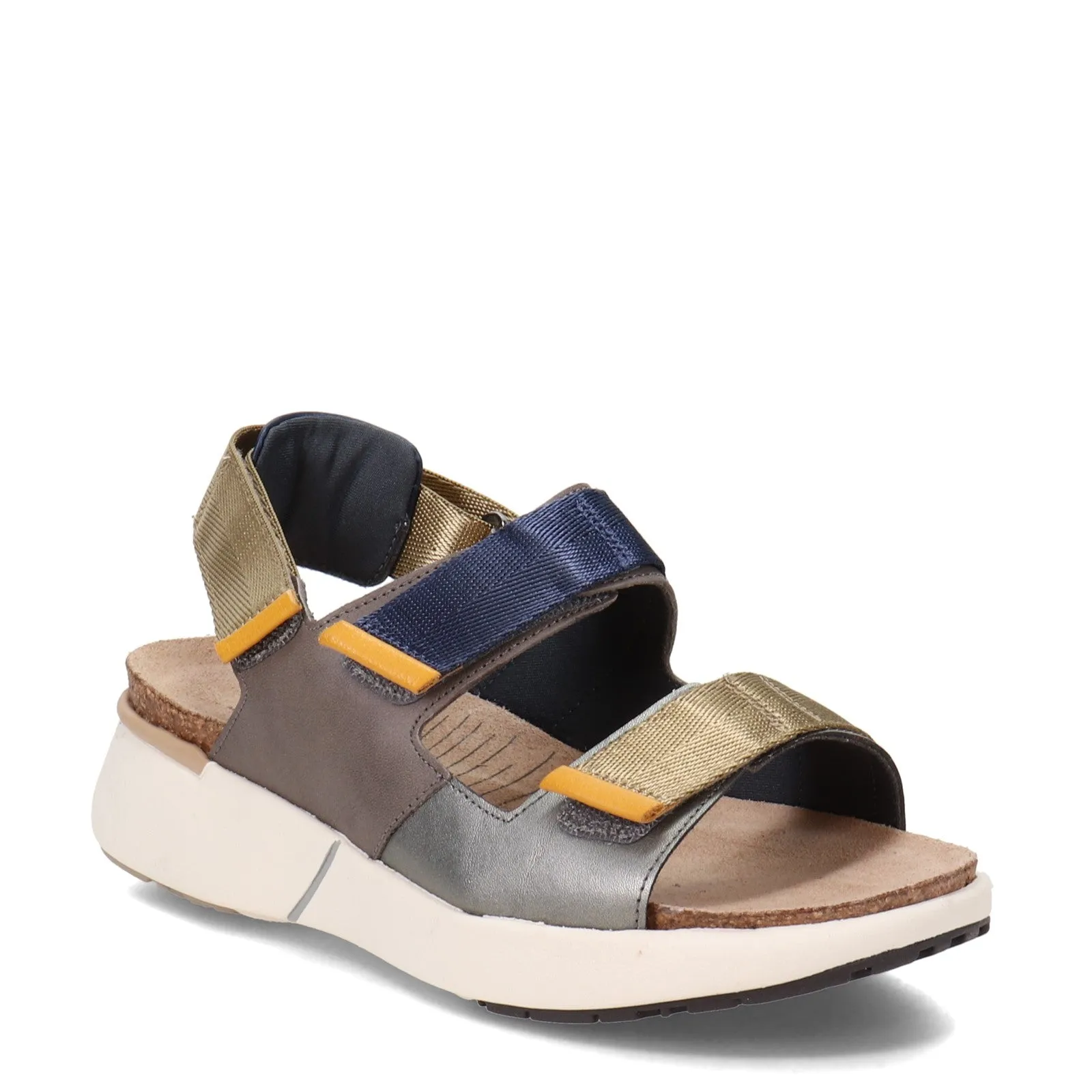 Women's Naot | Odyssey Sandal | Silver, Marigold and Navy Combination