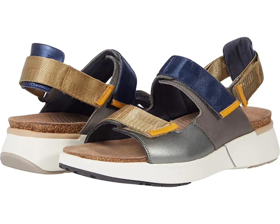 Women's Naot | Odyssey Sandal | Silver, Marigold and Navy Combination