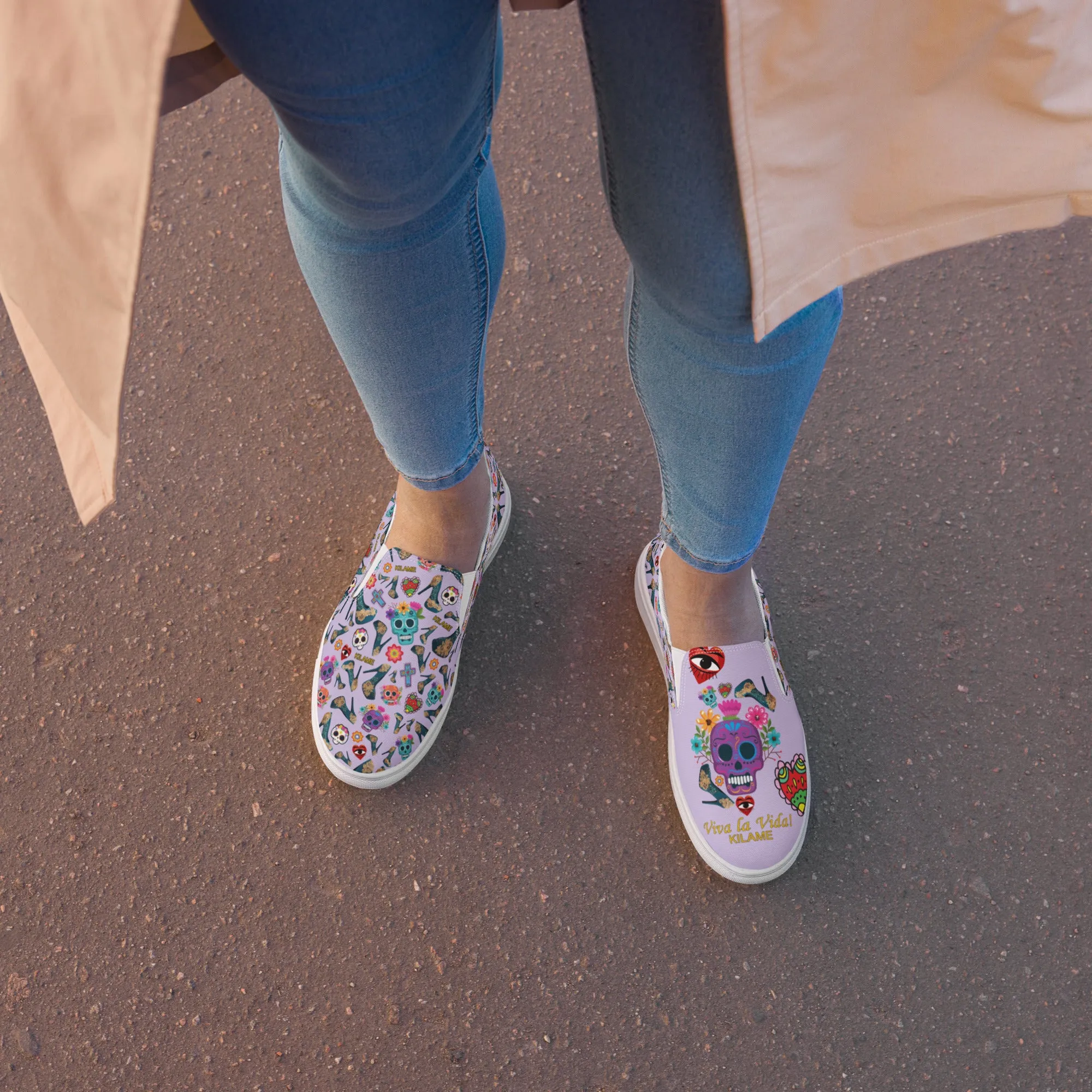 Women’s slip-on canvas shoes 'Viva la vida'