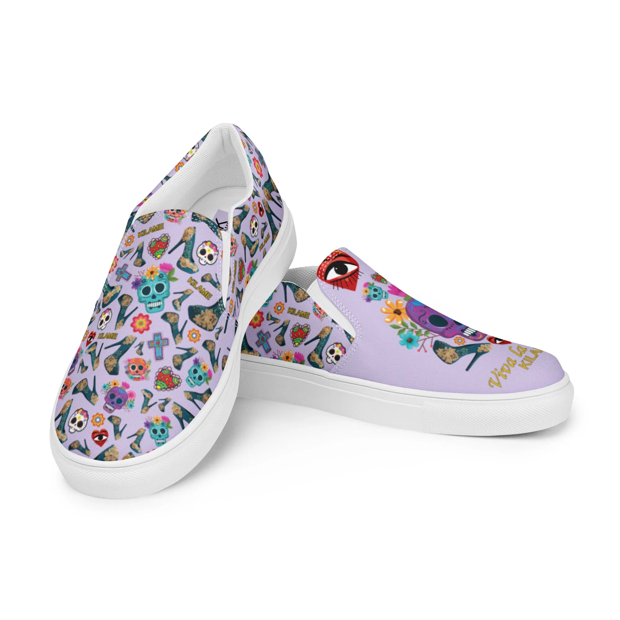 Women’s slip-on canvas shoes 'Viva la vida'