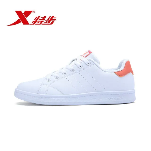 Xtep Men Women Skateboarding Shoe Couple Leather Shoes