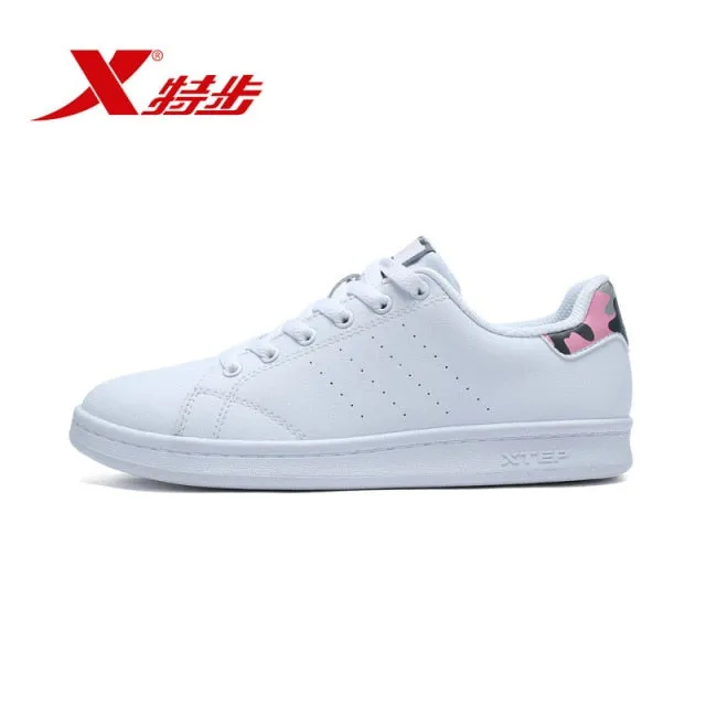 Xtep Men Women Skateboarding Shoe Couple Leather Shoes