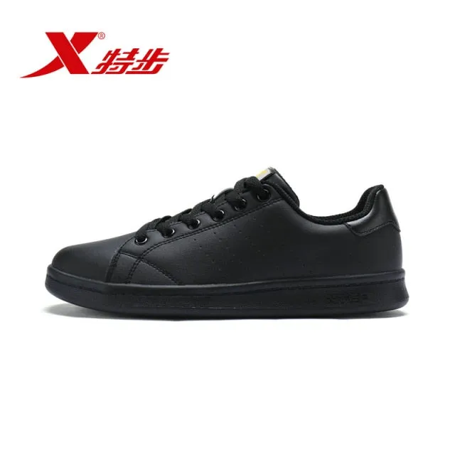 Xtep Men Women Skateboarding Shoe Couple Leather Shoes