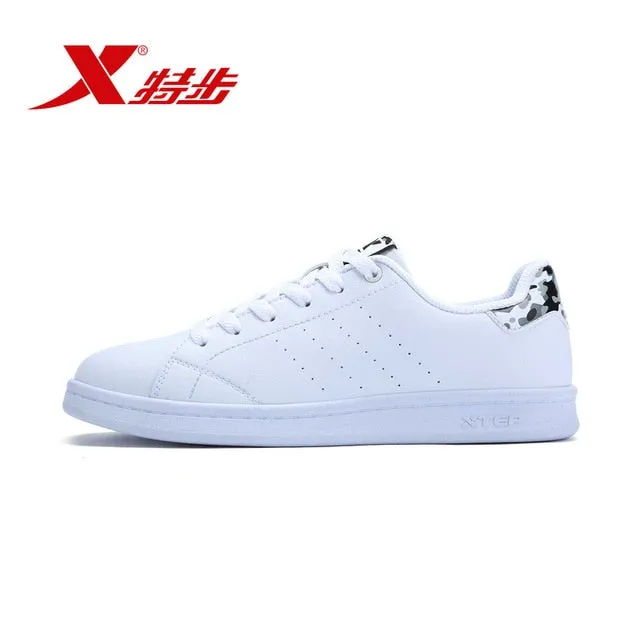 Xtep Men Women Skateboarding Shoe Couple Leather Shoes